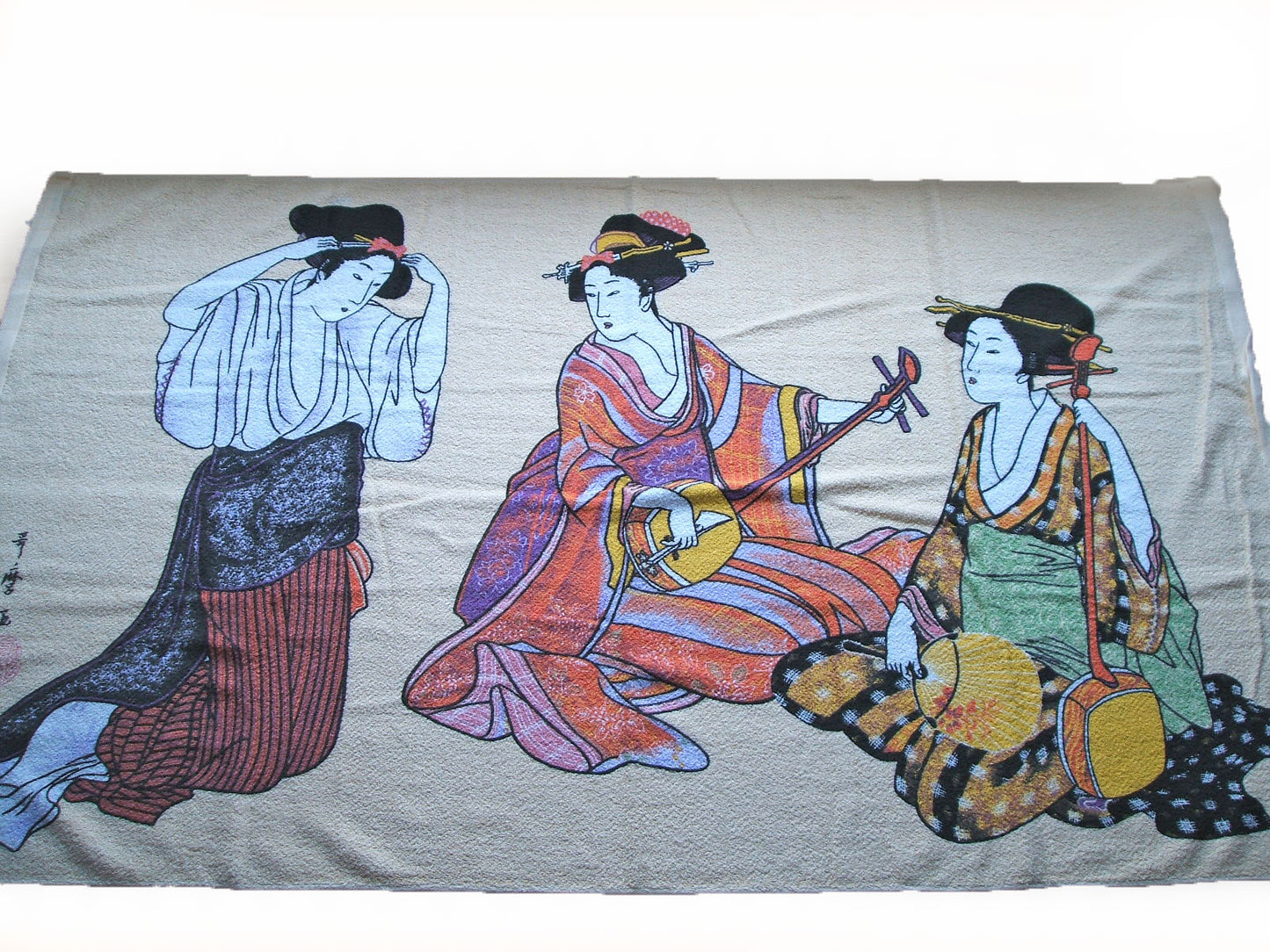 Japanese Pattern Bath Towel - Shamisen (Shamisen) - Made in Japan