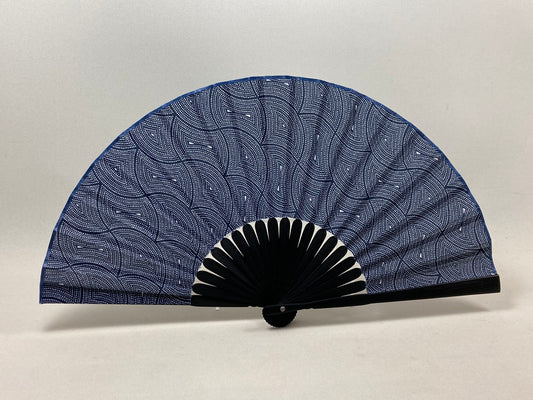 Nagoya Yuzen folding fan with a pattern of BUNDOU